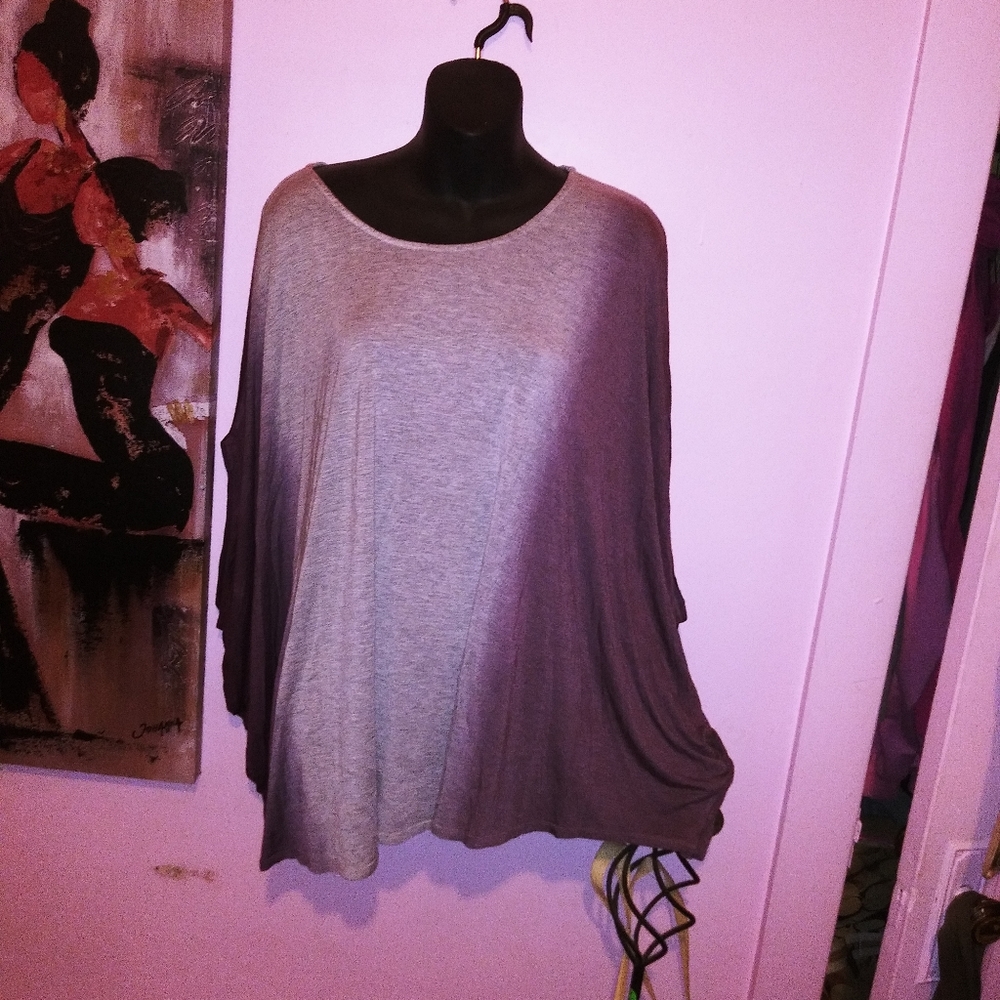 Lane Bryant Grey & Plum Tunic Size 14/16